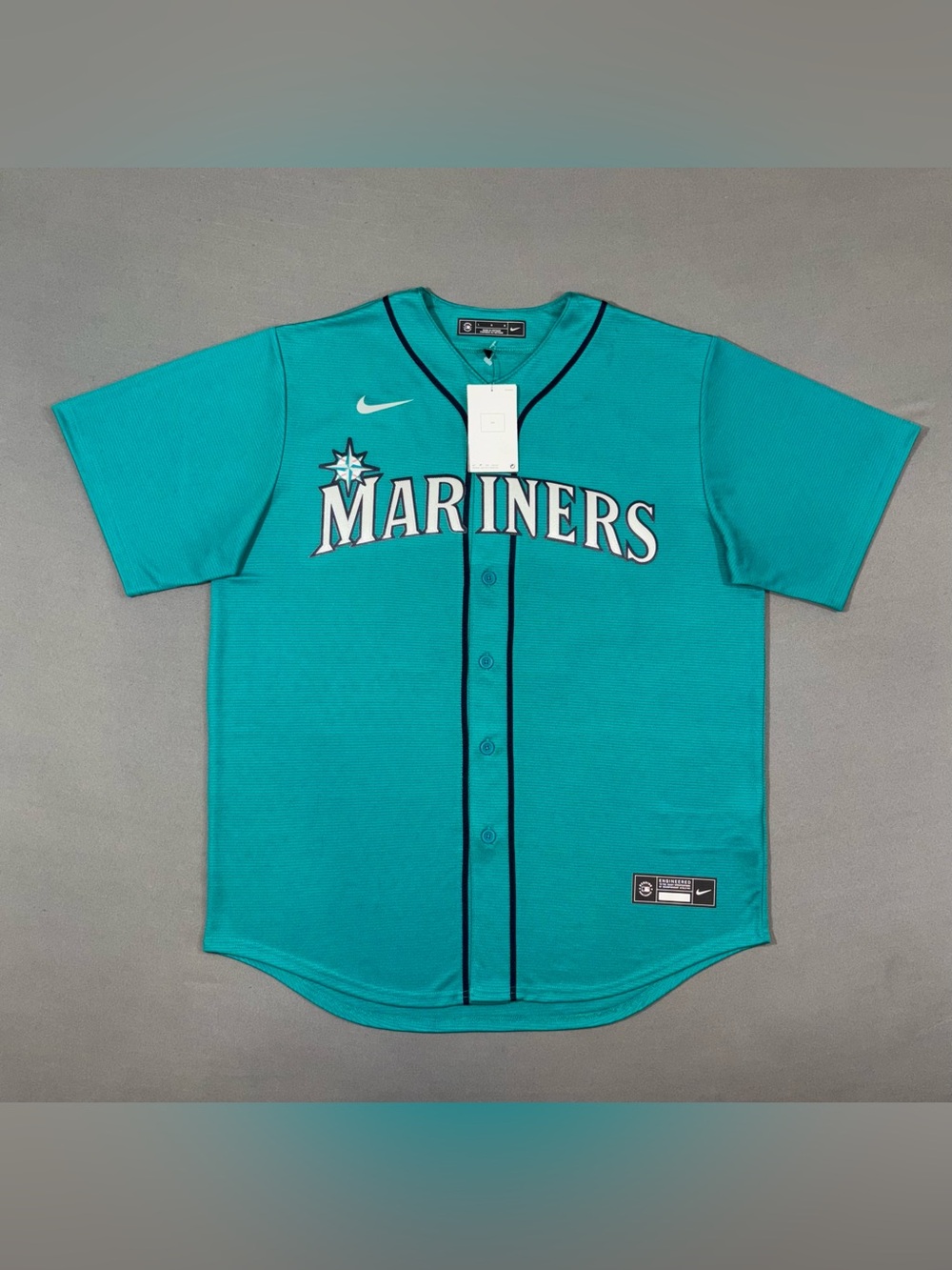 Men’s Nike Seattle Mariners #44 Julio Rodriguez MLB Jersey Teal Size LARGE